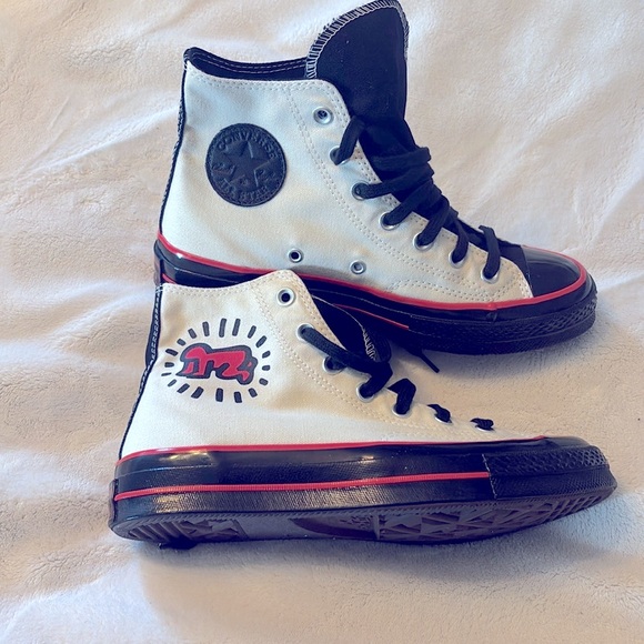 New in Box! Custom Keith Haring Converse women’s Sz 8 - Picture 4 of 11
